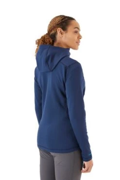 Rab "Geon Hoody Wmns" - Deep Ink -Outdoor Ausrüstungsgeschäft Womens Geon Hoody DeepInk QFE 94 Dik back on model