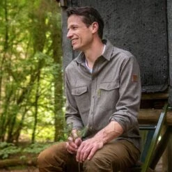 Steinkauz Lodenhemd "Grimbart" - Grau -Outdoor Ausrüstungsgeschäft sk grimbart grau 5